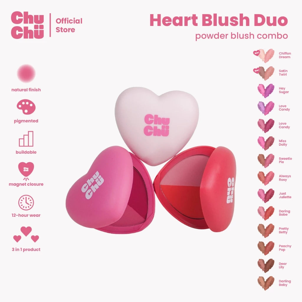 Chu Chu Beauty Heart Blush Duo (PRE-ORDER)