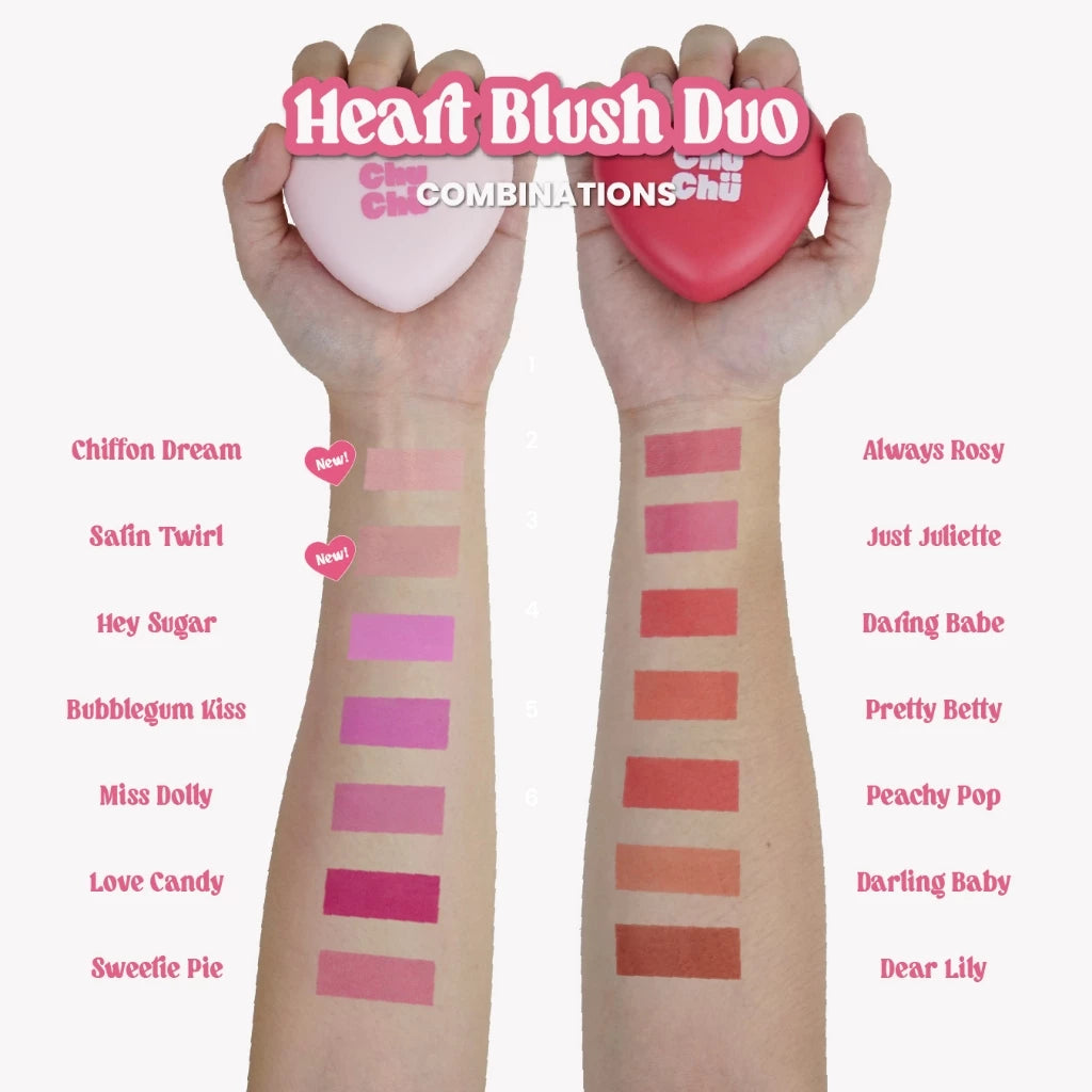 Chu Chu Beauty Heart Blush Duo (PRE-ORDER)